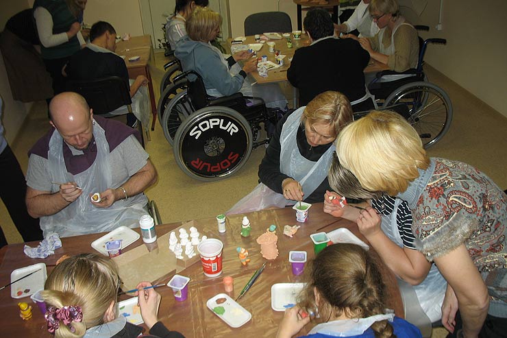 Занятие в Реабилитационном центре «Преодоление»